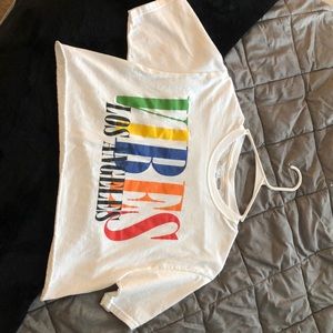 Graphic tee crop top